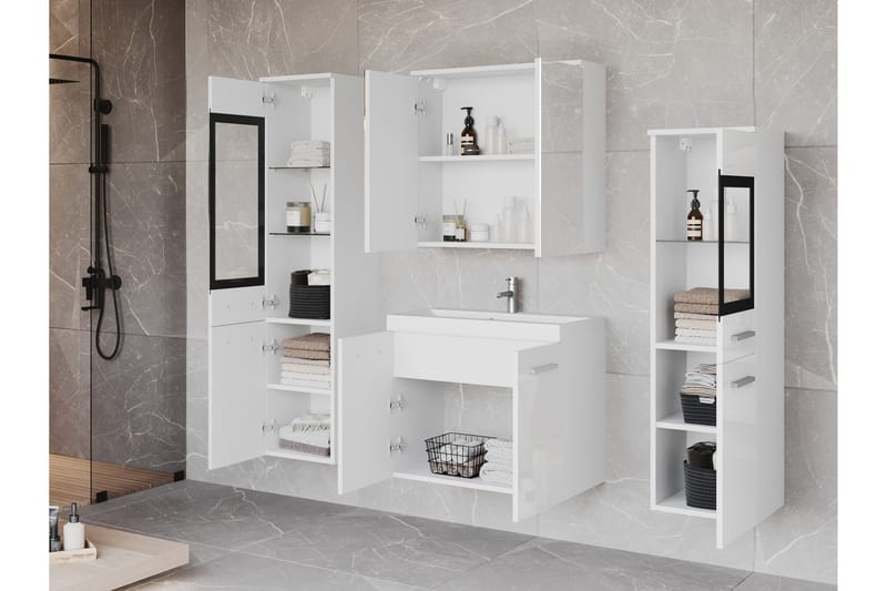 Somender Möbelset för Badrum 132 cm - Förvaring - Badrumsförvaring - Kompletta möbelpaket badrum