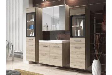 Somender Möbelset för Badrum 132 cm - Förvaring - Badrumsförvaring - Kompletta möbelpaket badrum