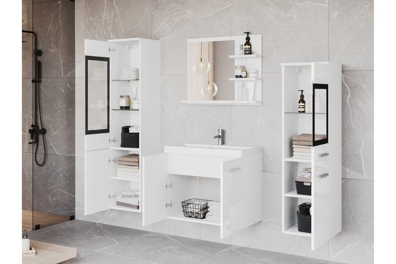 Somender Möbelset för Badrum 132 cm - Förvaring - Badrumsförvaring - Kompletta möbelpaket badrum