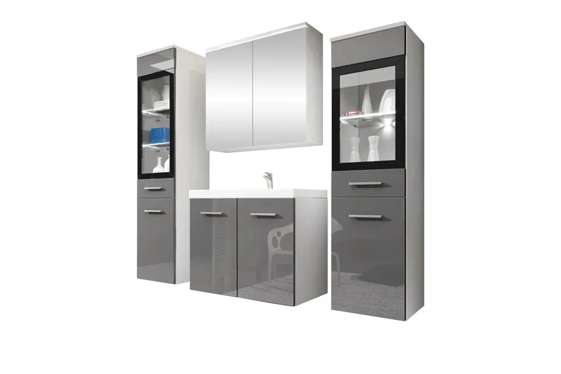 Somender Möbelset för Badrum 132 cm - Förvaring - Badrumsförvaring - Kompletta möbelpaket badrum
