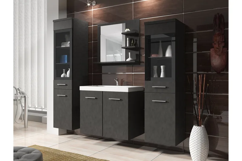 Somender Möbelset för Badrum 132 cm - Förvaring - Badrumsförvaring - Kompletta möbelpaket badrum