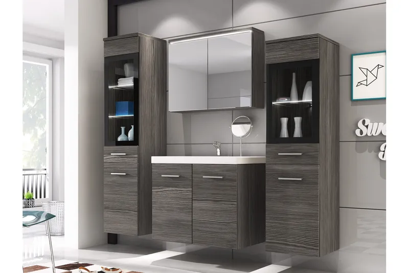 Somender Möbelset för Badrum 132 cm - Förvaring - Badrumsförvaring - Kompletta möbelpaket badrum