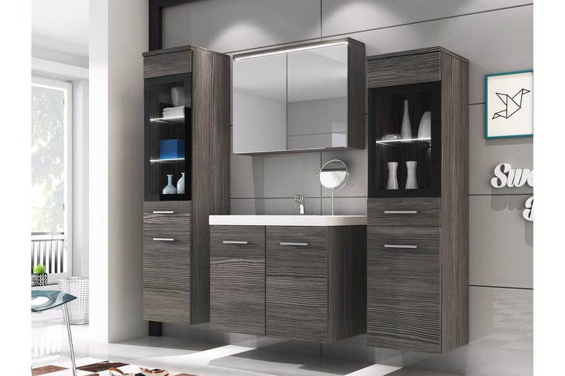 Somender Möbelset för Badrum 132 cm - Förvaring - Badrumsförvaring - Kompletta möbelpaket badrum