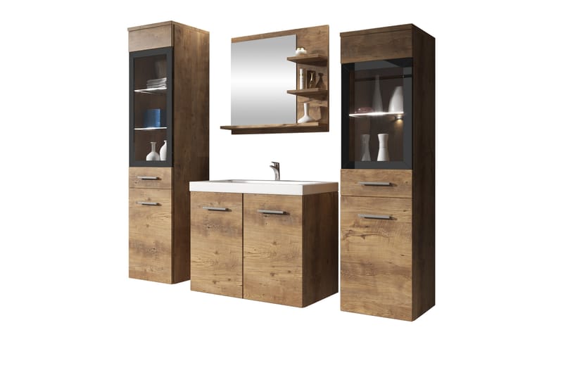 Somender Möbelset för Badrum 132 cm - Förvaring - Badrumsförvaring - Kompletta möbelpaket badrum