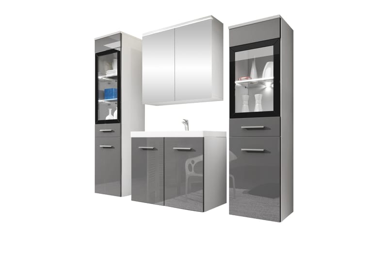 Somender Möbelset för Badrum 132 cm - Förvaring - Badrumsförvaring - Kompletta möbelpaket badrum