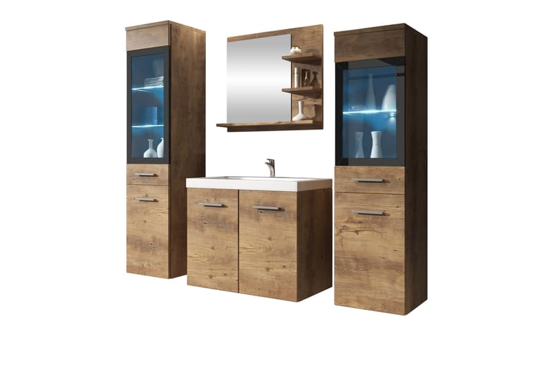 Somender Möbelset för Badrum 132 cm - Förvaring - Badrumsförvaring - Kompletta möbelpaket badrum
