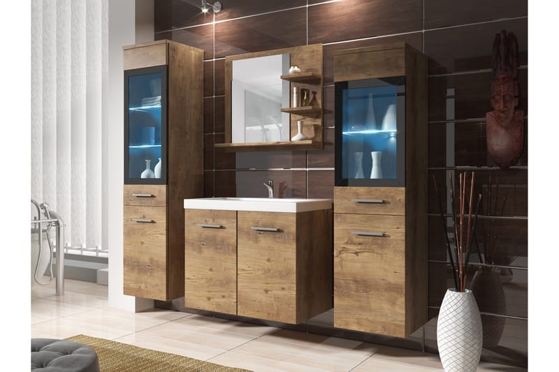 Somender Möbelset för Badrum 132 cm - Förvaring - Badrumsförvaring - Kompletta möbelpaket badrum