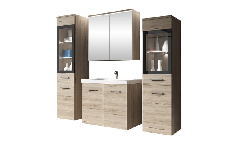 Somender Möbelset för Badrum 132 cm - Förvaring - Badrumsförvaring - Kompletta möbelpaket badrum