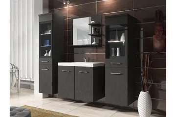 Somender Möbelset för Badrum 132 cm - Förvaring - Badrumsförvaring - Kompletta möbelpaket badrum