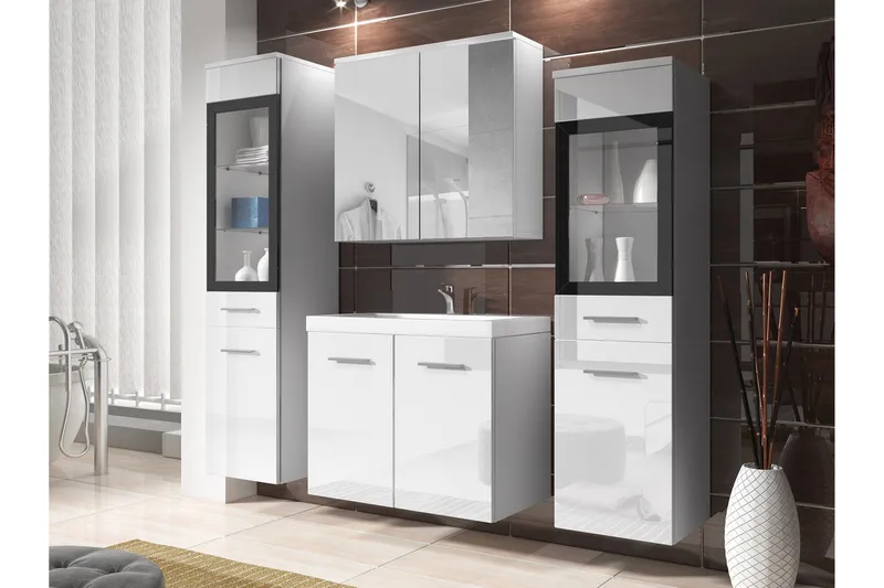 Somender Möbelset för Badrum 132 cm - Förvaring - Badrumsförvaring - Kompletta möbelpaket badrum