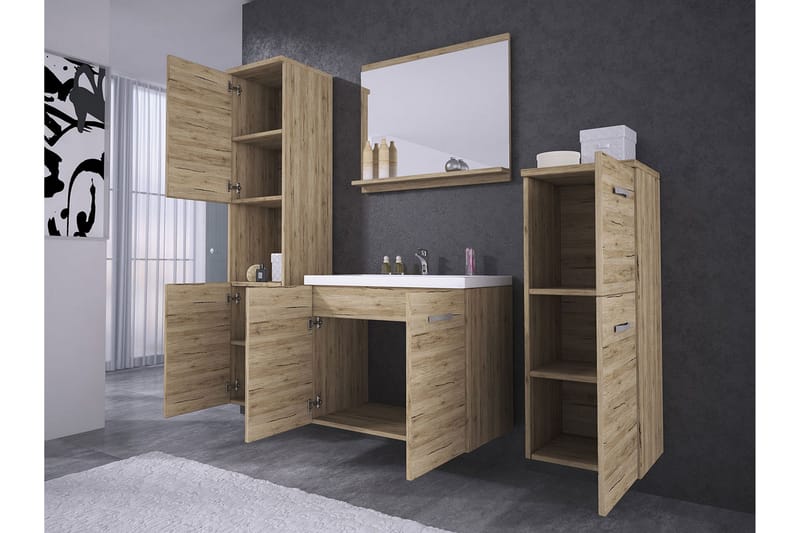 Sonaki Möbelset för Badrum 133 cm - Förvaring - Badrumsförvaring - Kompletta möbelpaket badrum