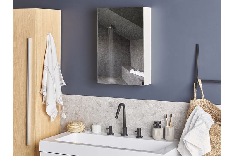 Badrumsskåp Lavapies 40 cm med Spegel - Vit - Spegelskåp