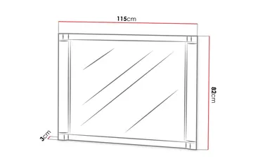 Dallas Spegelskåp 115x1x82 cm LED-belysning - Grå|Vit - Förvaring - Badrumsförvaring - Spegelskåp