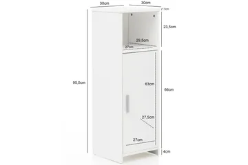 Hennon Badrumsskåp 30x30 cm - Vit - Förvaring - Badrumsförvaring - Spegelskåp