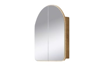 Heren Väggskåp med Spegel 45 cm - Beige - Förvaring - Badrumsförvaring - Spegelskåp