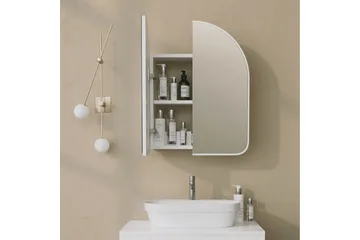 Heren Väggskåp med Spegel 45 cm - Vit - Förvaring - Badrumsförvaring - Spegelskåp