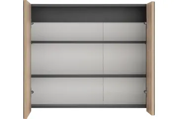 Hudnall Väggskåp 2 Dörrar - Antracit/Vit - Förvaring - Badrumsförvaring - Spegelskåp