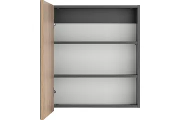 Hudnall Väggskåp 60x15 cm - Antracit/Vit - Förvaring - Badrumsförvaring - Spegelskåp