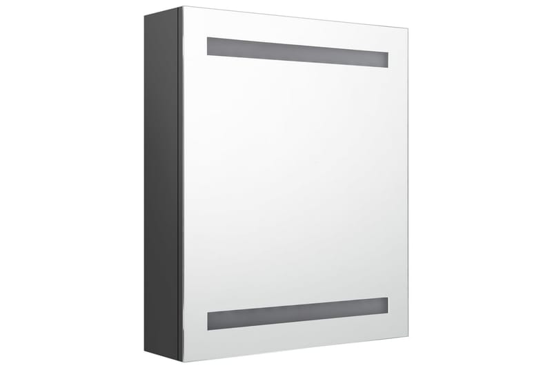 Spegelskåp med LED grå 50x14x60 cm - Grå - Spegelskåp