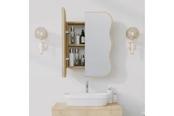 Najmin Väggskåp med Spegel 45 cm - Ek - Förvaring - Badrumsförvaring - Spegelskåp