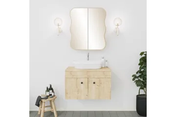 Najmin Väggskåp med Spegel 45 cm - Ek - Förvaring - Badrumsförvaring - Spegelskåp