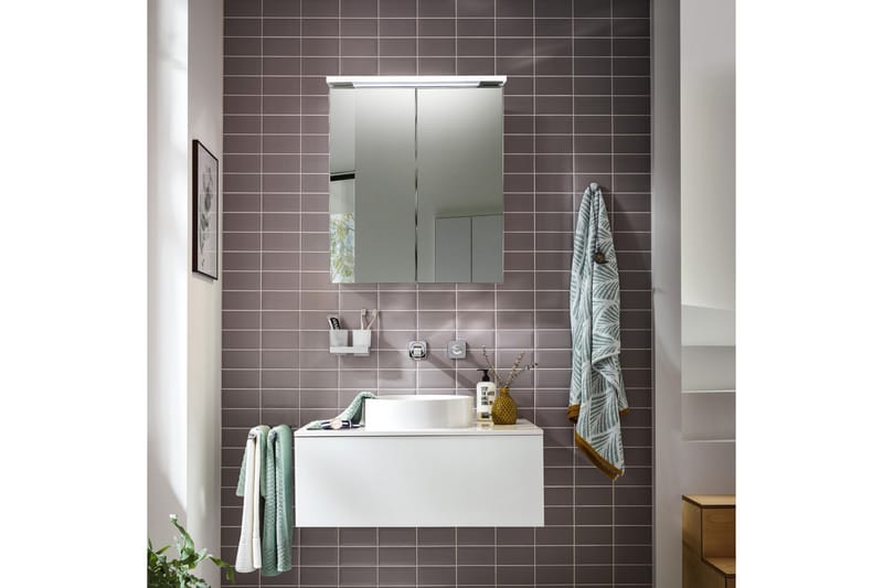 Spegelskåp Bathlife Glänsa 600 - Vit - Spegelskåp