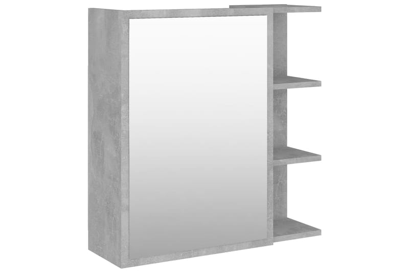 Spegelskåp för badrum betonggrå 62,5x20,5x64 cm spånskiva - Grå - Spegelskåp