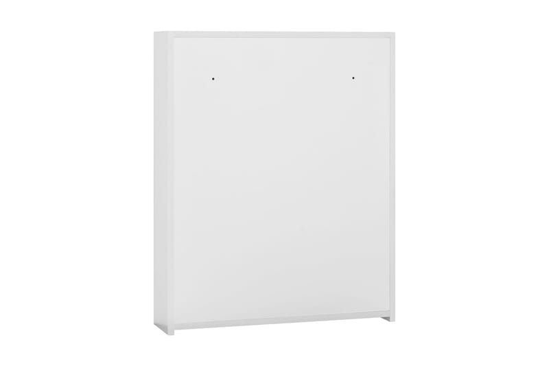 Spegelskåp för badrum vit 60x15x75 cm MDF - Vit - Spegelskåp