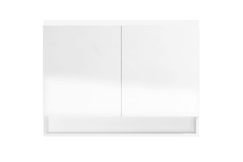 Spegelskåp för badrum vit 80x15x60 cm MDF - Vit - Spegelskåp