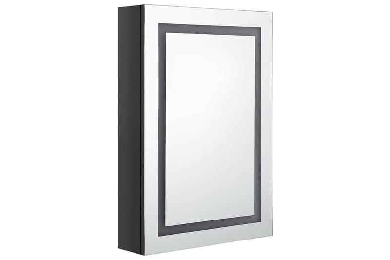 Spegelskåp med LED blank svart 50x13x70 cm - Svart - Spegelskåp