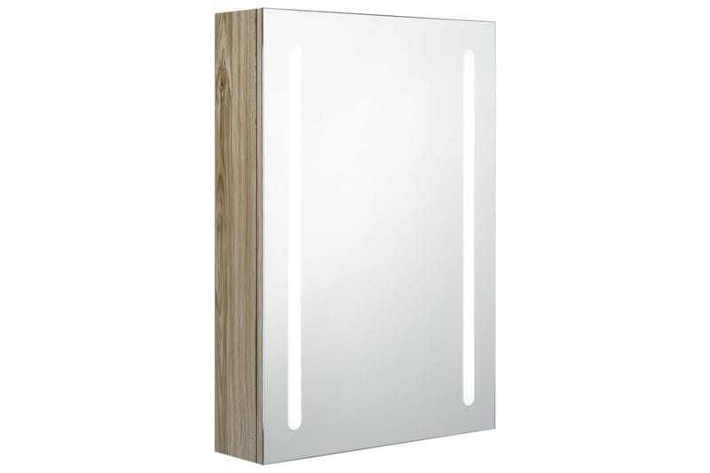 Spegelskåp med LED ek 50x13x70 cm - Brun - Spegelskåp