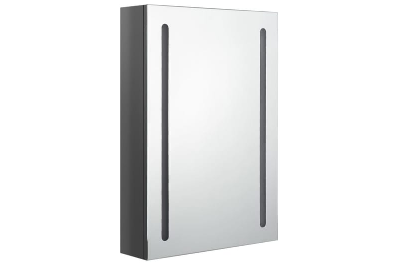 Spegelskåp med LED grå 50x13x70 cm - Grå - Spegelskåp