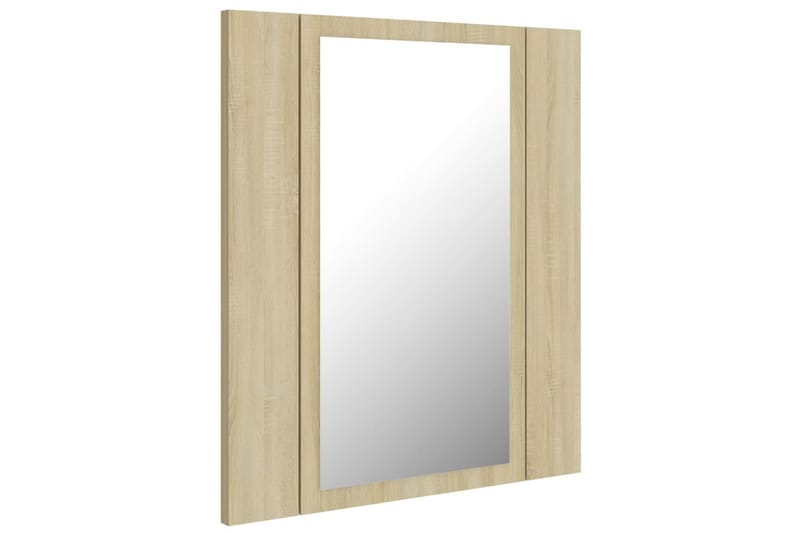 Spegelskåp med LED sonoma-ek 40x12x45 cm - Brun - Spegelskåp