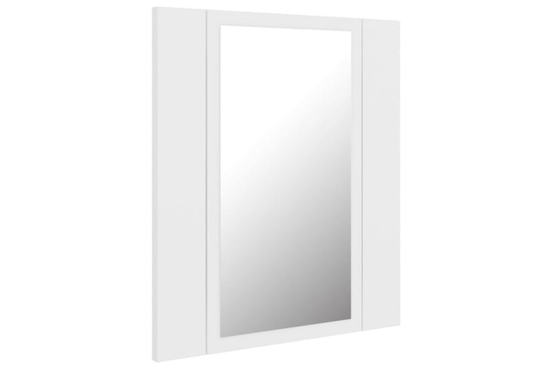 Spegelskåp med LED vit 40x12x45 cm - Vit - Spegelskåp