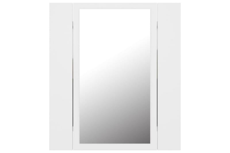 Spegelskåp med LED vit 40x12x45 cm - Vit - Spegelskåp
