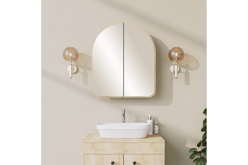 Väggskåp med Spegel Duigen 45 cm - Beige - Spegelskåp