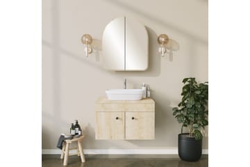 Väggskåp med Spegel Duigen 45 cm - Beige - Förvaring - Badrumsförvaring - Spegelskåp