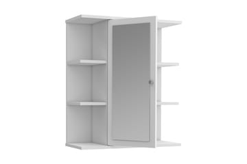 Väggskåp Samkov 26x60 cm - Vit - Förvaring - Badrumsförvaring - Spegelskåp