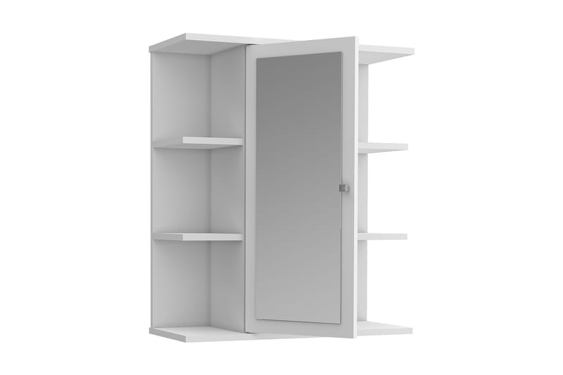 Väggskåp Samkov 26x60 cm - Vit - Förvaring - Badrumsförvaring - Spegelskåp