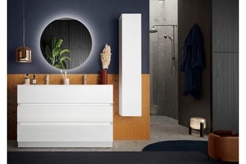 Start Tvättställsskåp 122x86 cm - Vit - Förvaring - Badrumsförvaring - Tvättställsskåp & kommod