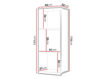 Tessan Väggskåp 45 cm - brun - Förvaring - Badrumsförvaring - Väggskåp & högskåp