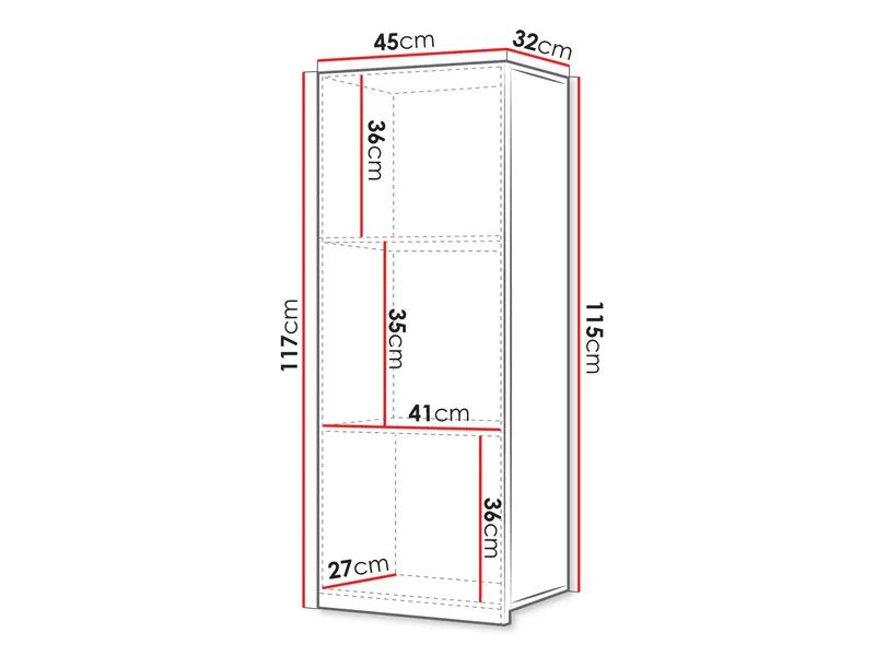 Tessan Väggskåp 45 cm - brun - Förvaring - Badrumsförvaring - Väggskåp & högskåp