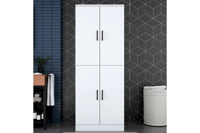 Tvättmaskinsskåp Ostwerwaltia Vit - Vit - Förvaring - Badrumsförvaring - Väggskåp & högskåp