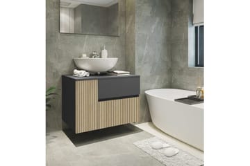 Tvättställsskåp & kommod Loft24 Wisla Tvättställsskåp 80 cm Nature - Förvaring - Badrumsförvaring - Tvättställsskåp & kommod