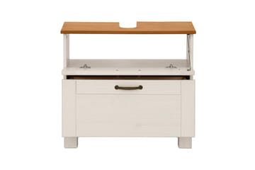 Tvättställsskåp Alby 1 låda, Vit/Honung - 1 låda, Vit/Honung - Förvaring - Badrumsförvaring - Väggskåp & högskåp