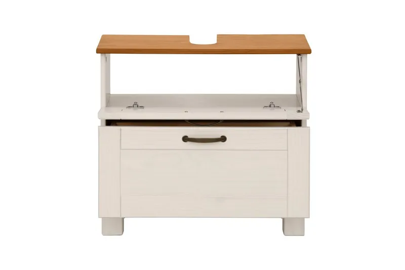 Tvättställsskåp Alby 1 låda, Vit/Honung - 1 låda, Vit/Honung - Förvaring - Badrumsförvaring - Väggskåp & högskåp