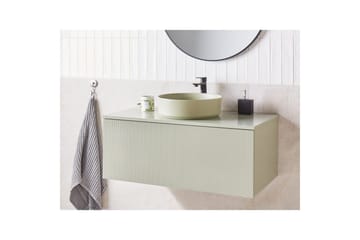 Tvättställsskåp Alzira Grön, 100x52x40 cm - Grön, 100x52x40 cm - Förvaring - Badrumsförvaring - Väggskåp & högskåp