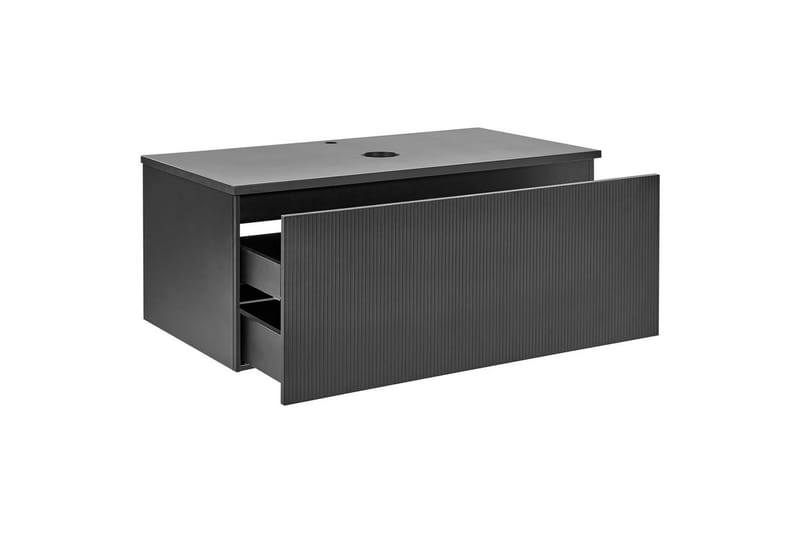 Tvättställsskåp Alzira Svart, 100x52x40 cm - Svart, 100x52x40 cm - Förvaring - Badrumsförvaring - Väggskåp & högskåp