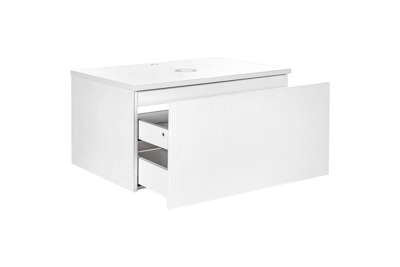 Tvättställsskåp Alzira Vit, 80x52x40 cm - Vit, 80x52x40 cm - Förvaring - Badrumsförvaring - Väggskåp & högskåp