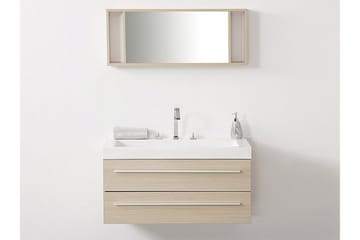 Badrumsmöbler Barcelona 47|100 cm - Beige - Förvaring - Badrumsförvaring - Tvättställsskåp & kommod